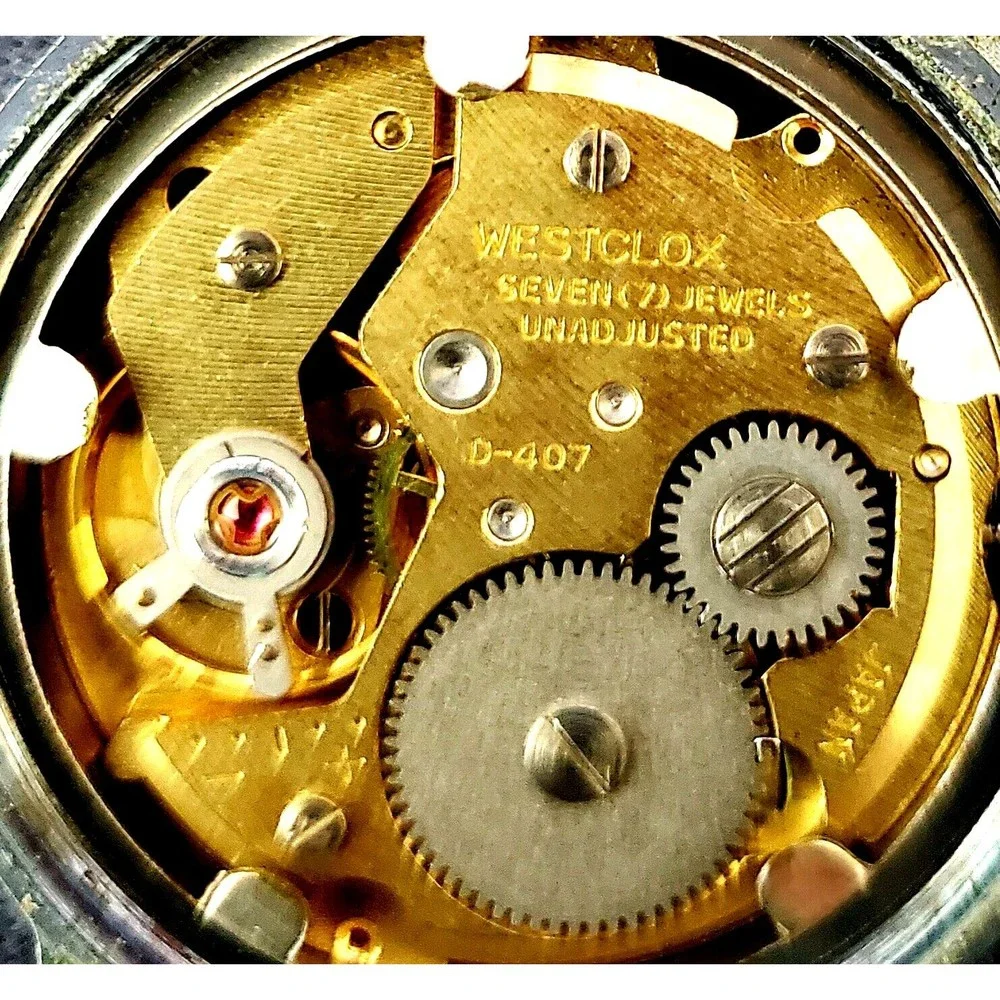 Rare Westclox Mechanical D-407 Incabloc Mens Watch 17J Serviced Runs Great‎